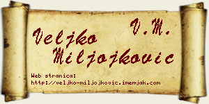 Veljko Miljojković vizit kartica